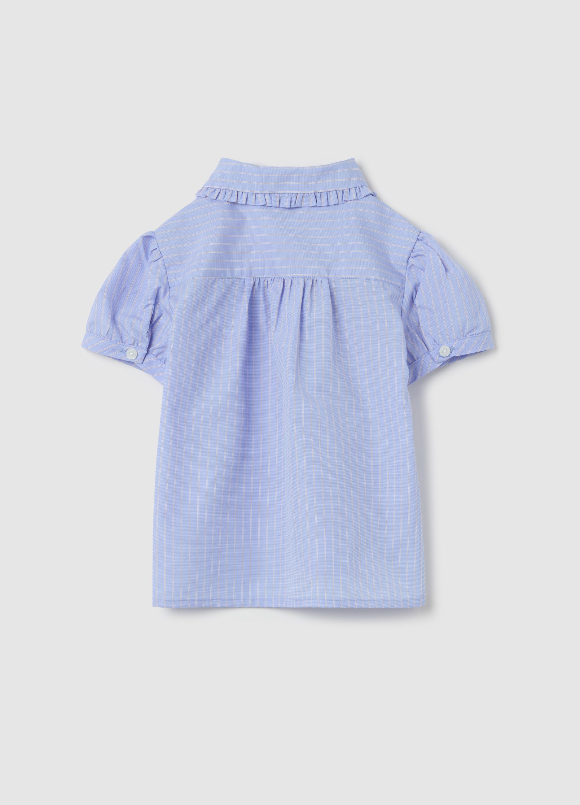 Camicia maniche corte in fantasia a righe 