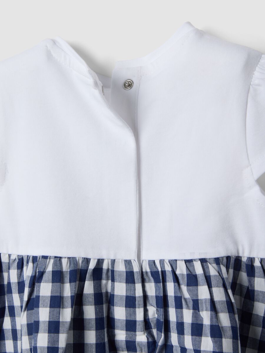 Vestito wide in cotone elasticizzato multicolor da bimba con Minnie_3