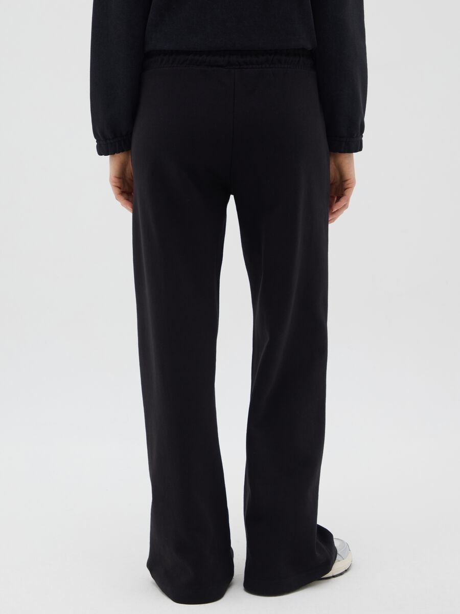 Tuta in cotone nero con logo_2