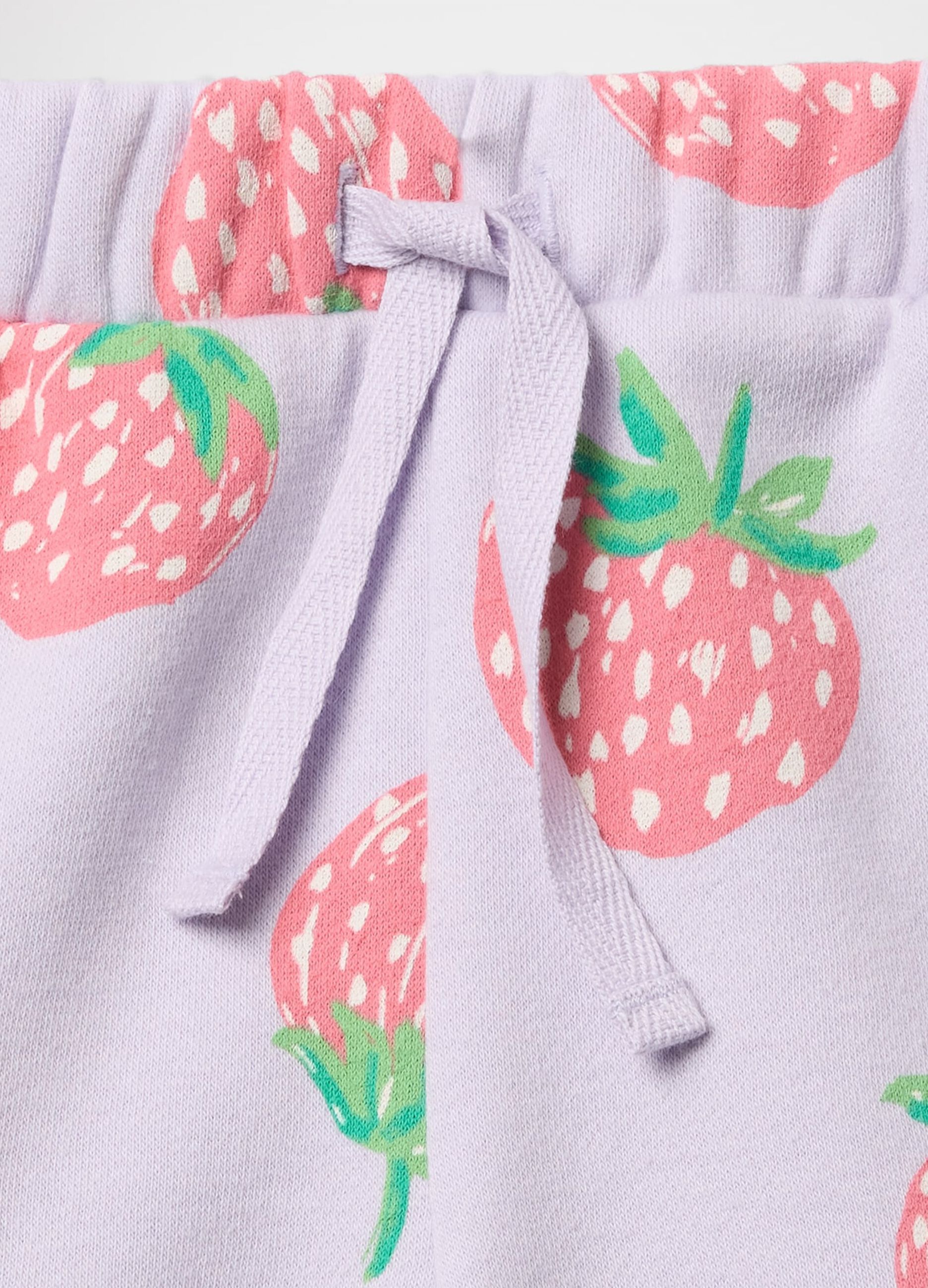Purple Shorts with Strawberry Print GAP Kids