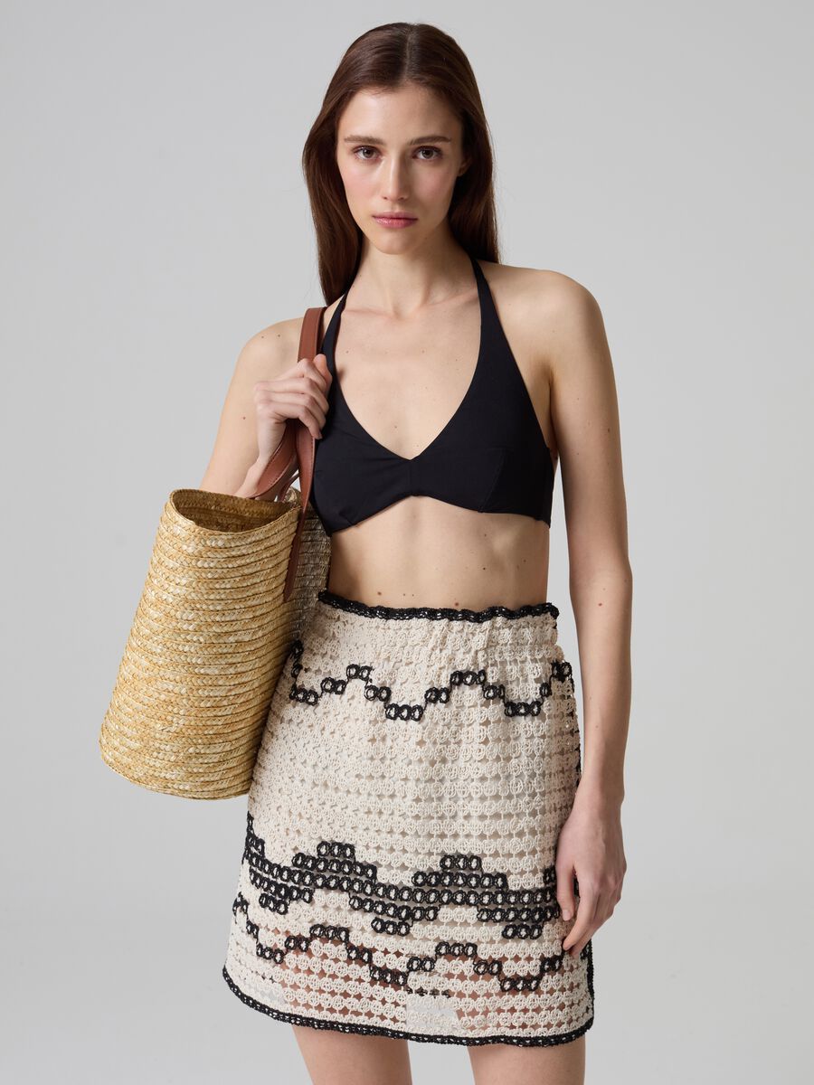 Solid colour triangle bikini top_0