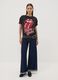 Black pure cotton T-shirt with The Rolling Stones print_1