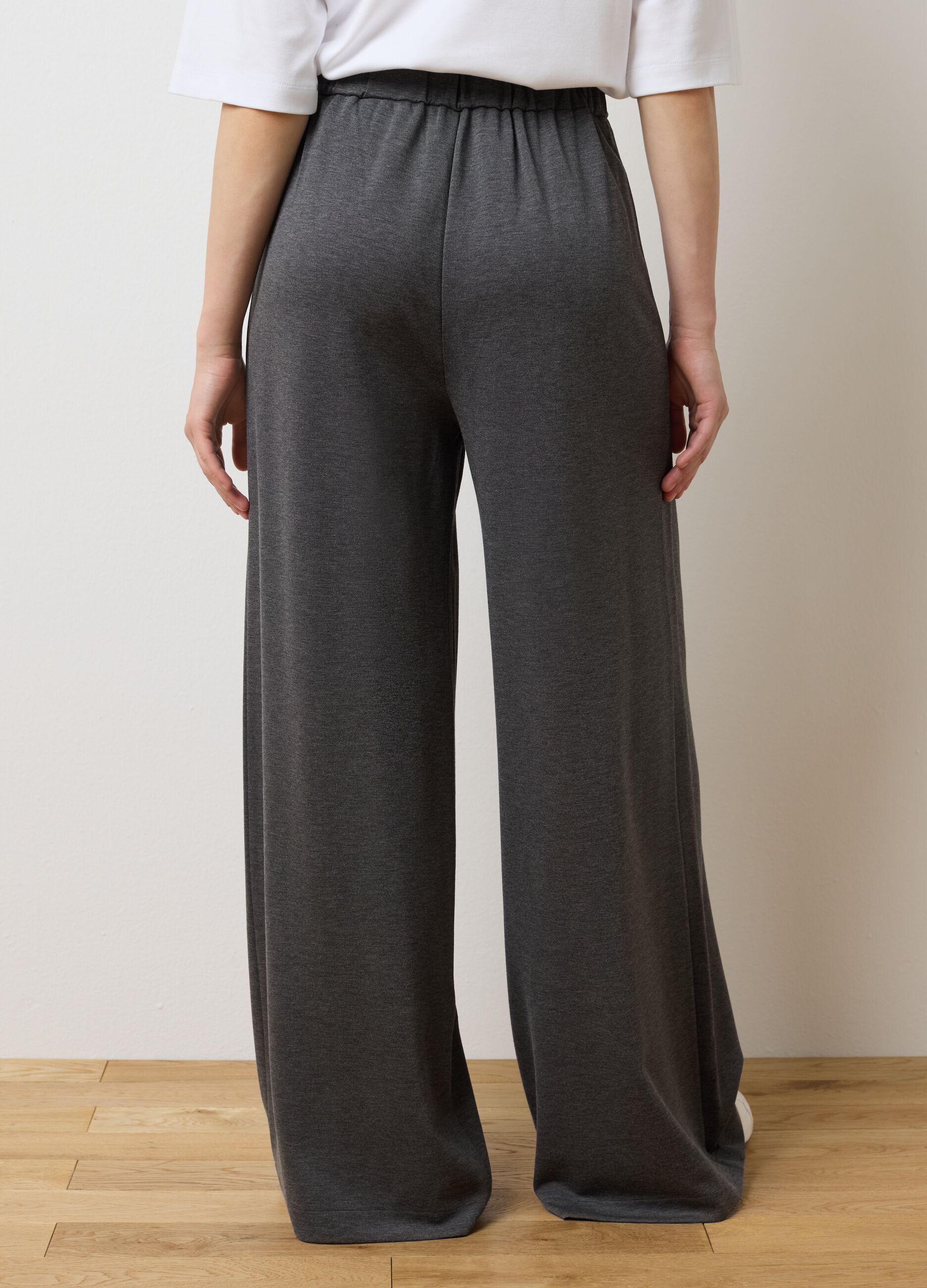Grey Palazzo Trousers