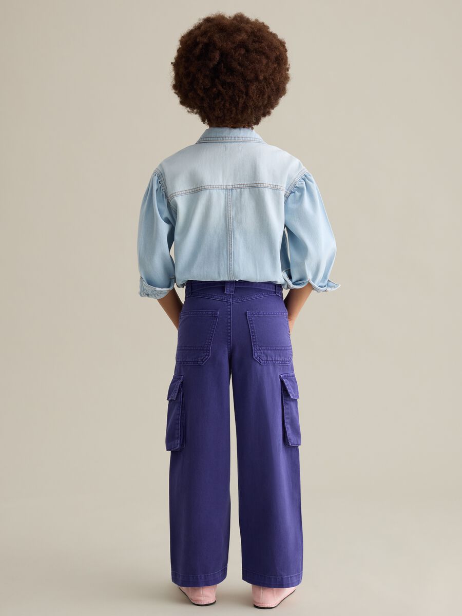 Cargo trousers in cotton and Lyocell with belt_3