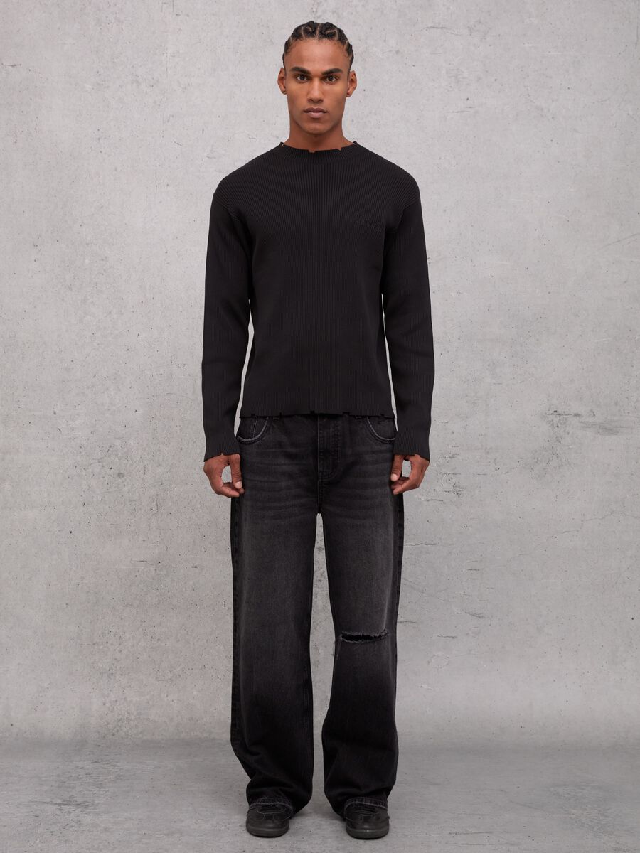 Light Knit Crewneck Black_2