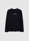Boys' long sleeve black cotton t-shirt_0