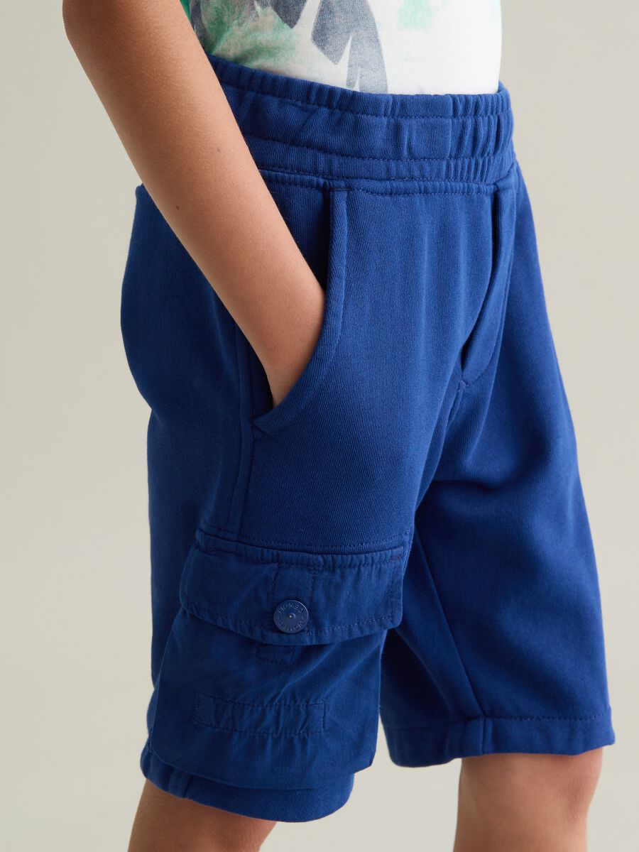 Boys' blue baggy pure cotton shorts_1