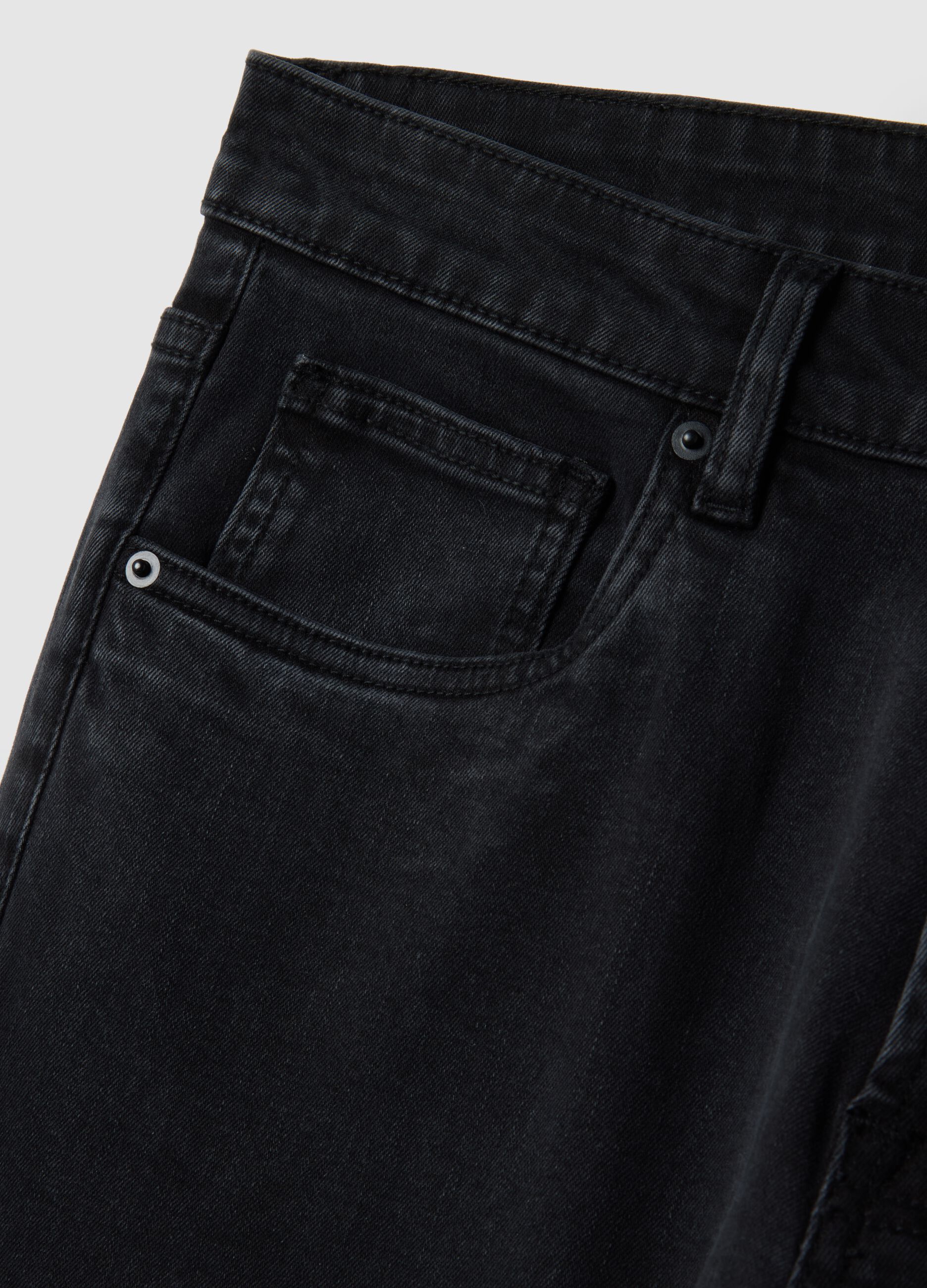 Jeans in denim nero slim fit
