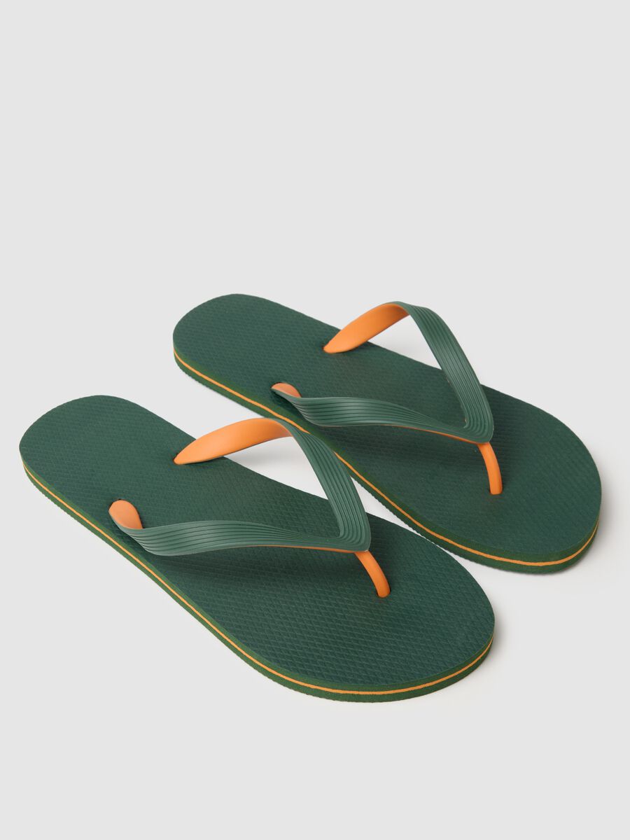 Men's Multicolour Flip Flops with Coloured Soles and Straps_1