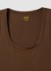 Brown stretch viscose tank top, regular fit_5