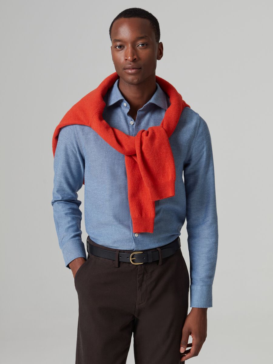 Shirt in chambray flannel_1