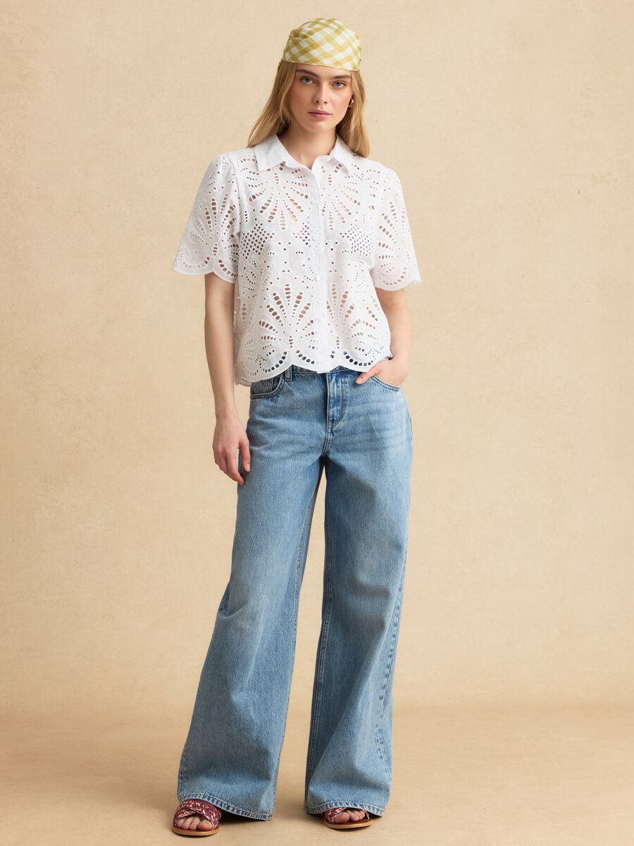 Camicia bianca in puro cotone sangallo_2