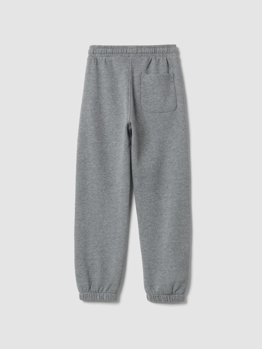 Grey organic cotton joggers, regular fit_1