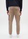 Beige slim fit stretch cotton blend cargo trousers_2
