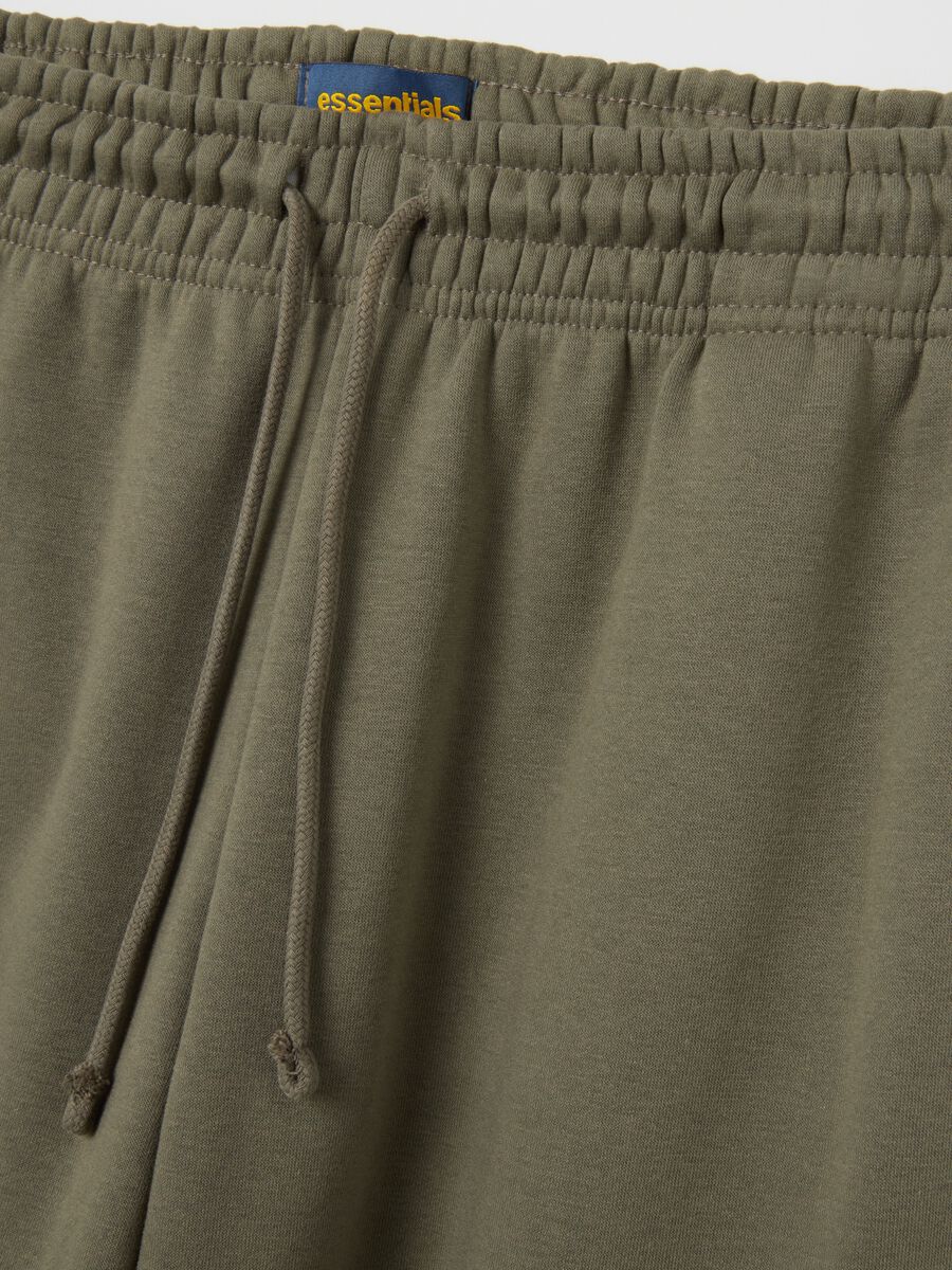 Jogger in misto cotone verde regular fit_5