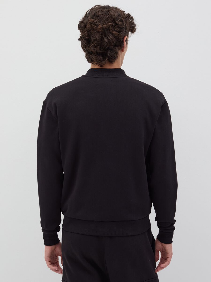 Fleece bomber jacket with buttons_3