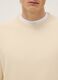 Beige crew neck sweater in pure cotton regular fit_3