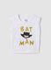 White pure cotton boys&rsquo; regular-fit tank top with Batman print_0