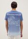 Regular fit blue pure cotton t-shirt with print_2
