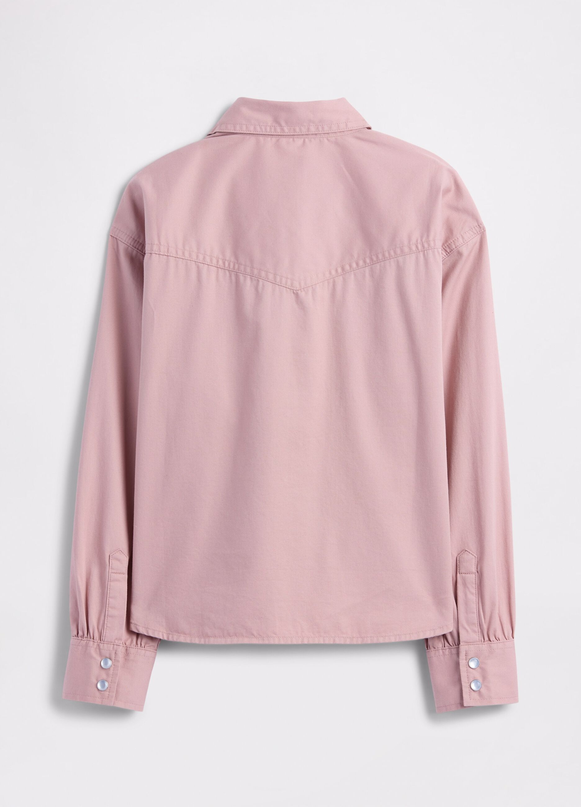Pink shirt with button pockets
