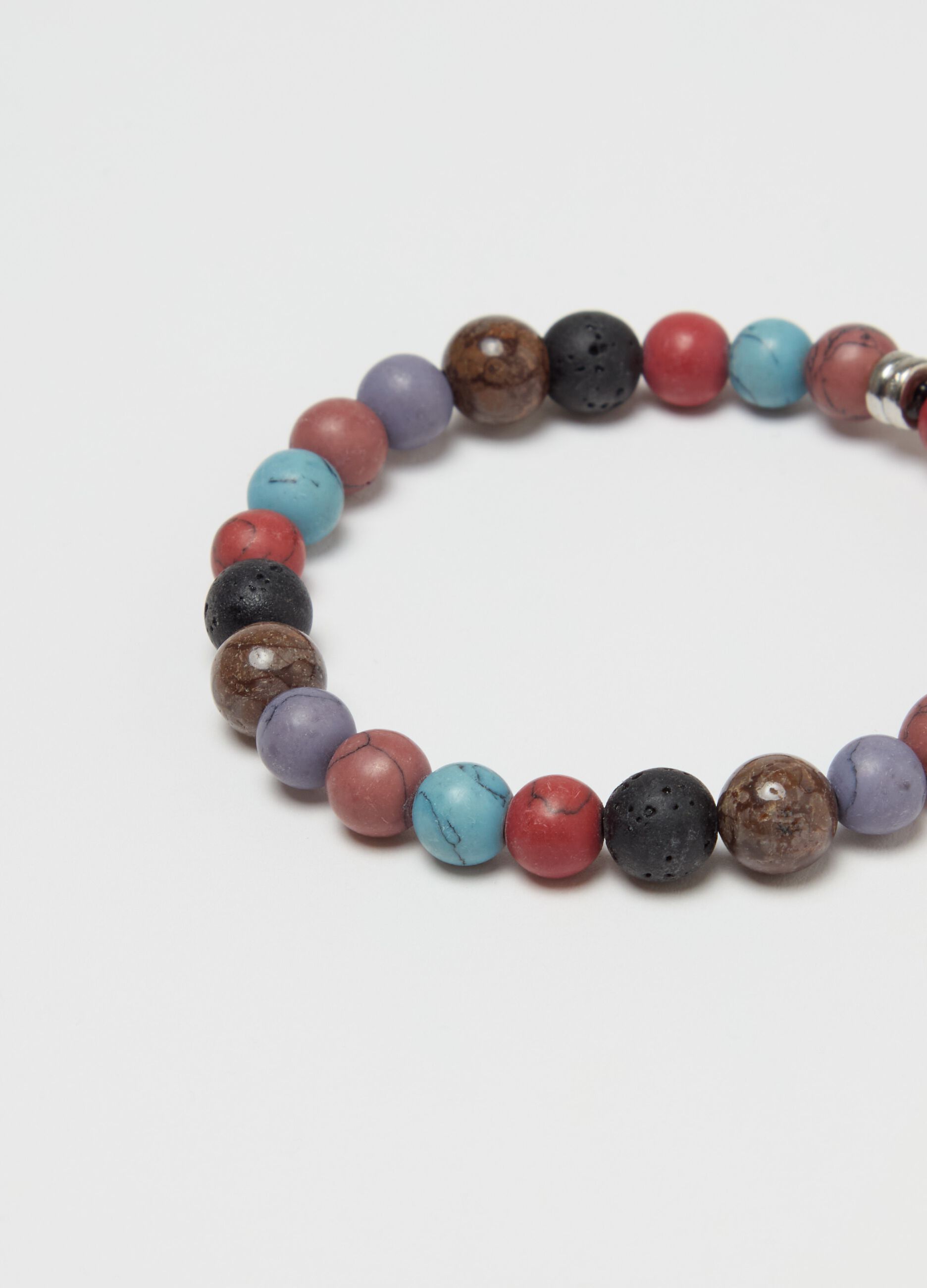 Bracciale con perline effetto marmo