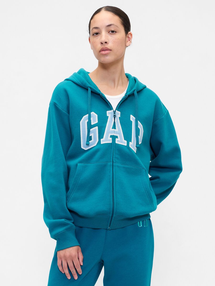 Blue Hoodie with Full Zip_0