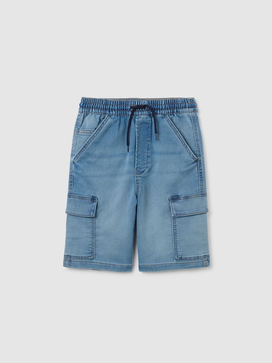 Bermuda da ragazzo in denim regular fit_0