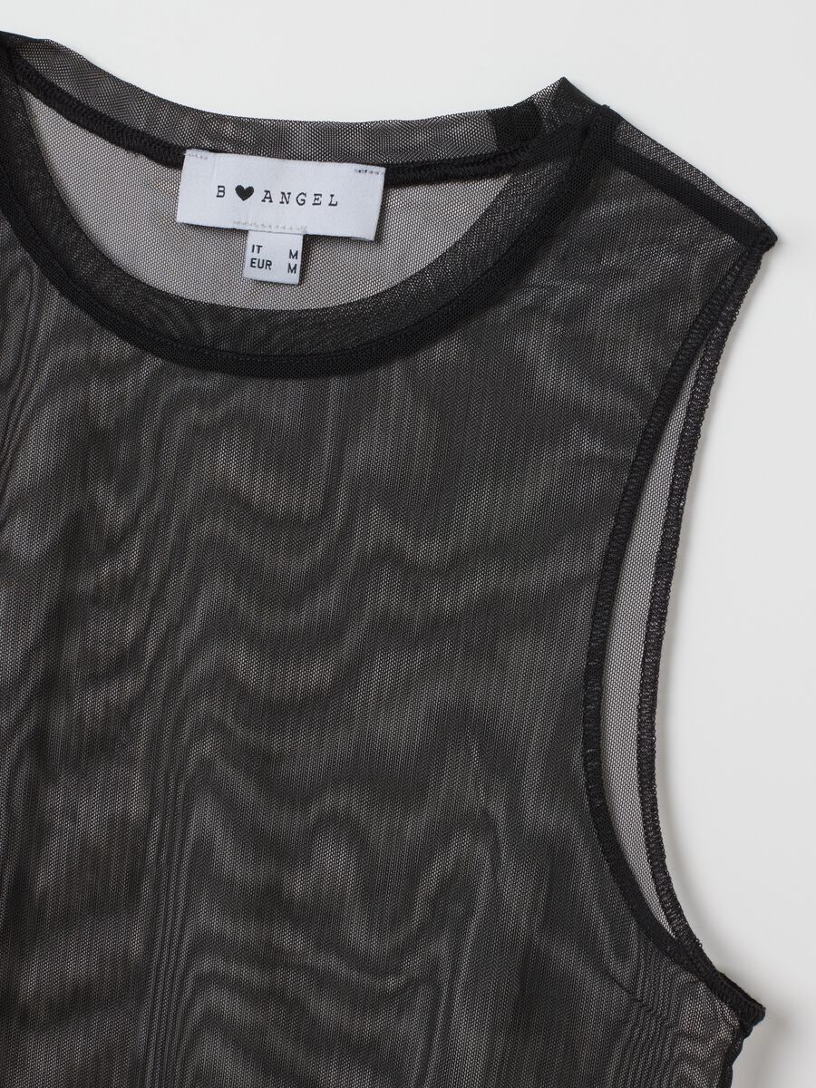 Fishnet mesh tank top with diamantés_1