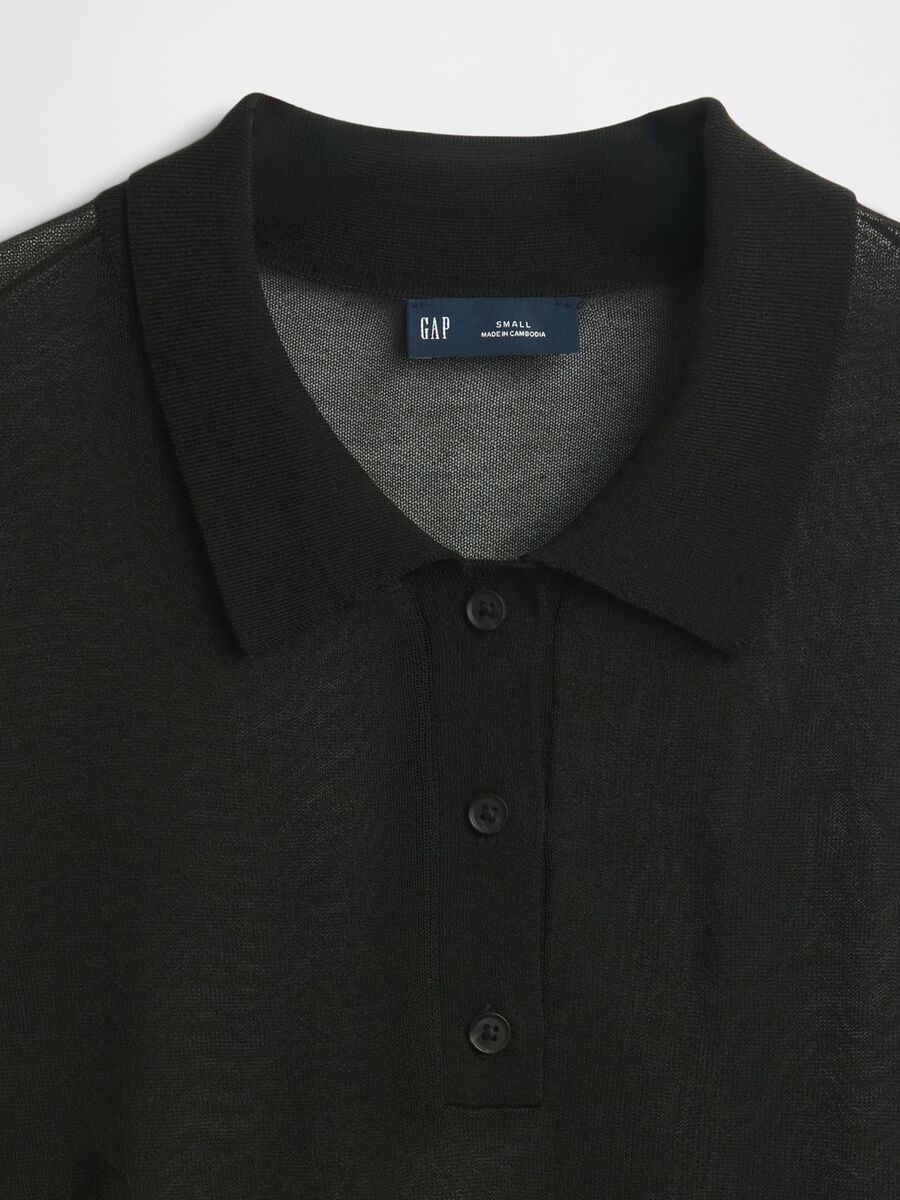 Polo nera in misto acrilico_4