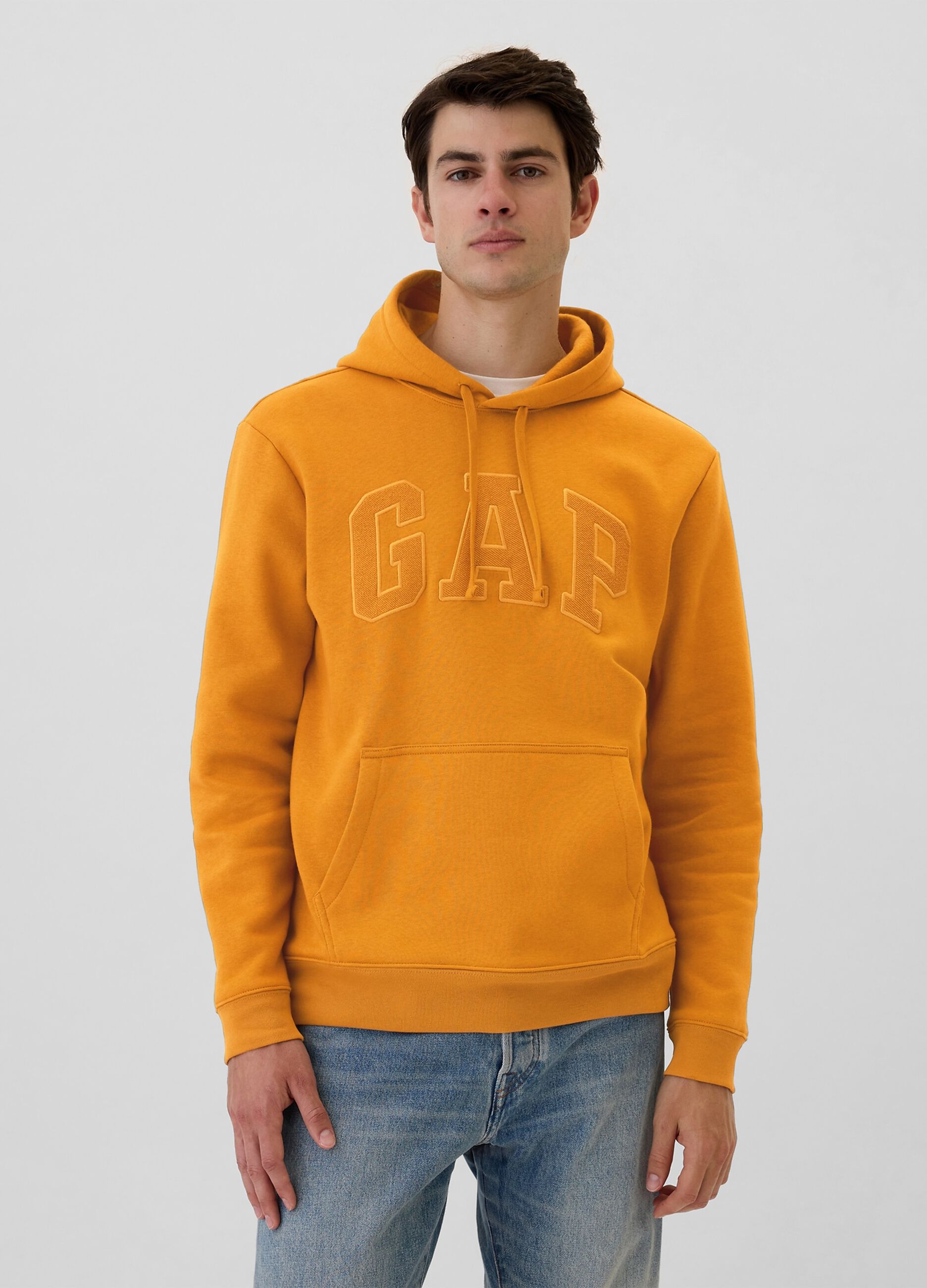 Sweatshirt with hood and logo embroidery