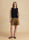 Black cotton-blend tank top_1