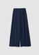 Blue viscose-blend palazzo trousers_4