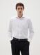 Men's white slim fit pure cotton shirt, easy iron_1