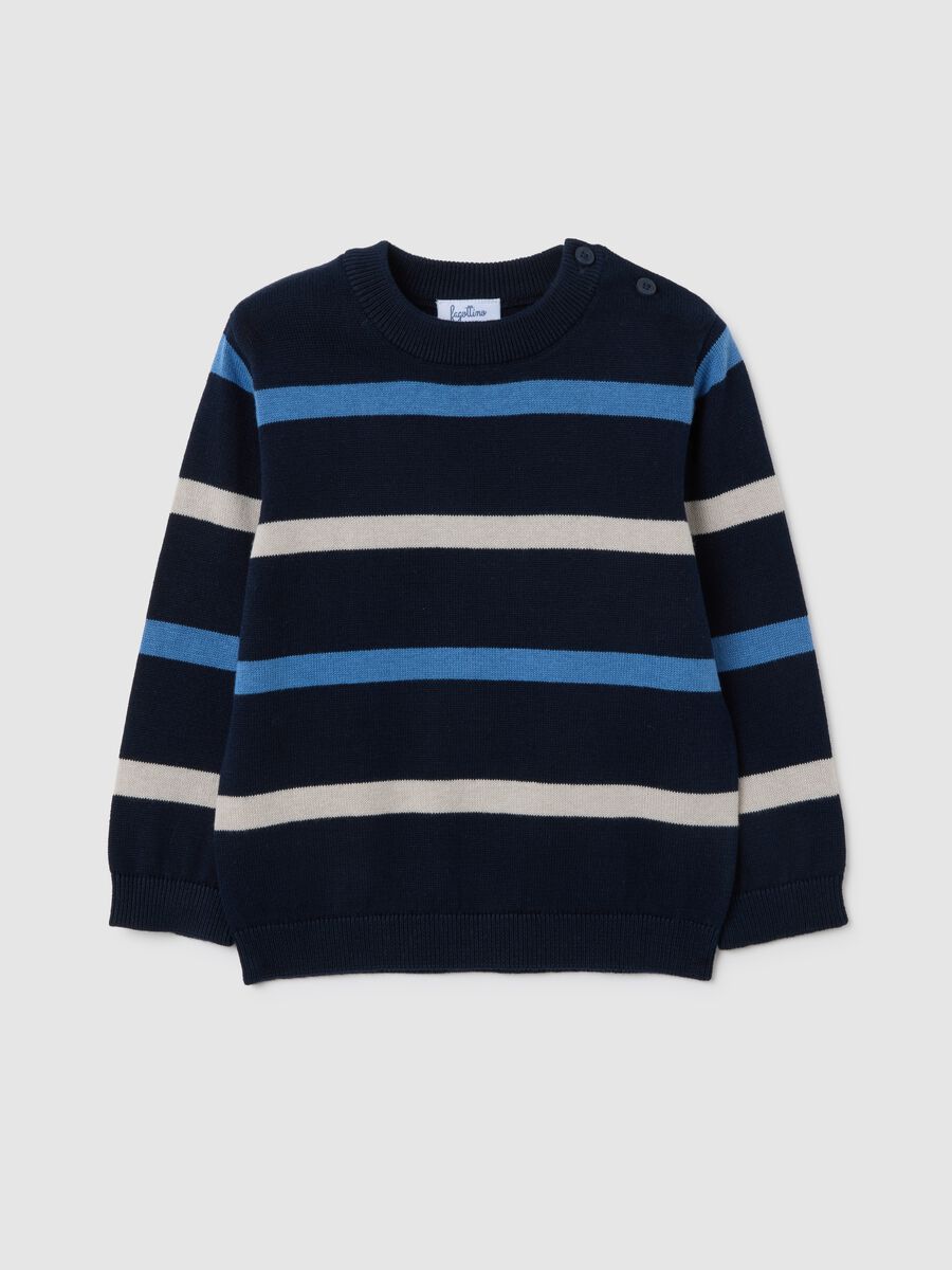 Multicolour pure cotton children's sweater with regular fit_0