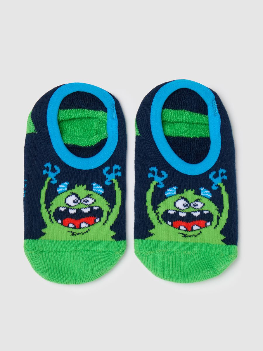 Slipper socks with monster design_0