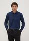 Camicia blu regular fit con collo button-down easy iron_0