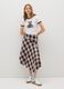Multicolour check pencil skirt_0
