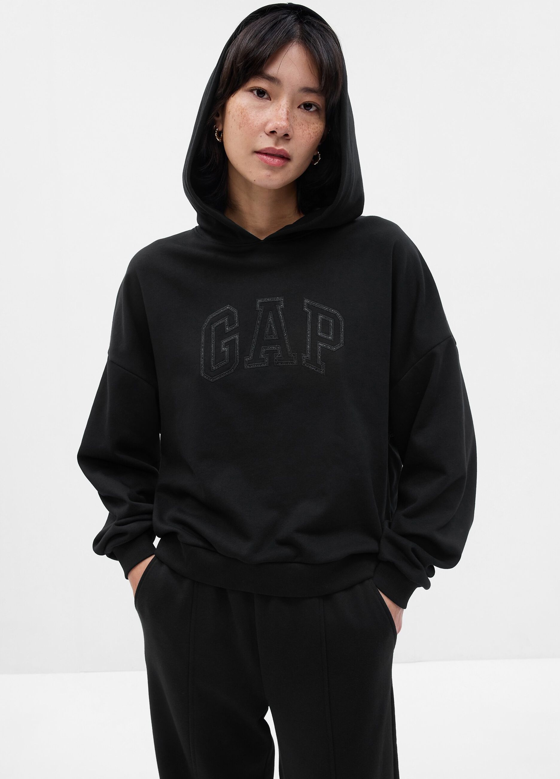 Ovs Felpa oversize ricamo logo con dettagli lurex