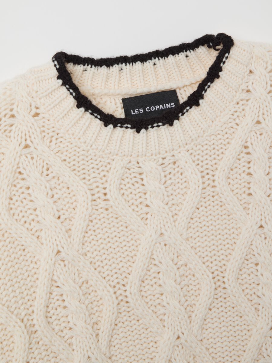 White Wool and Acrylic Jumper_5