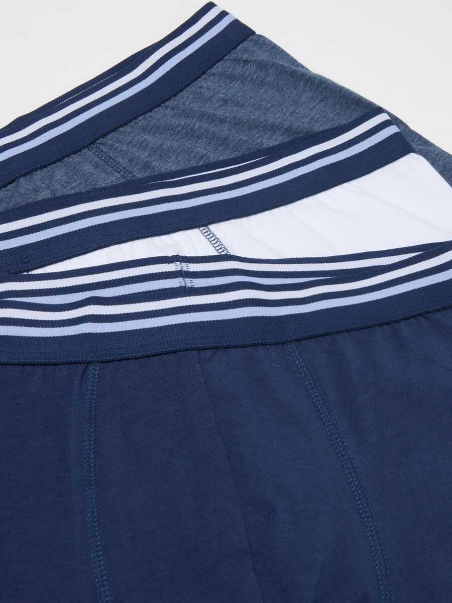 Tripack of regular fit multicolour stretch cotton boxers_1