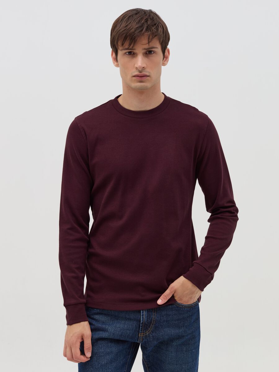 Long-sleeved T-shirt in interlock cotton_0