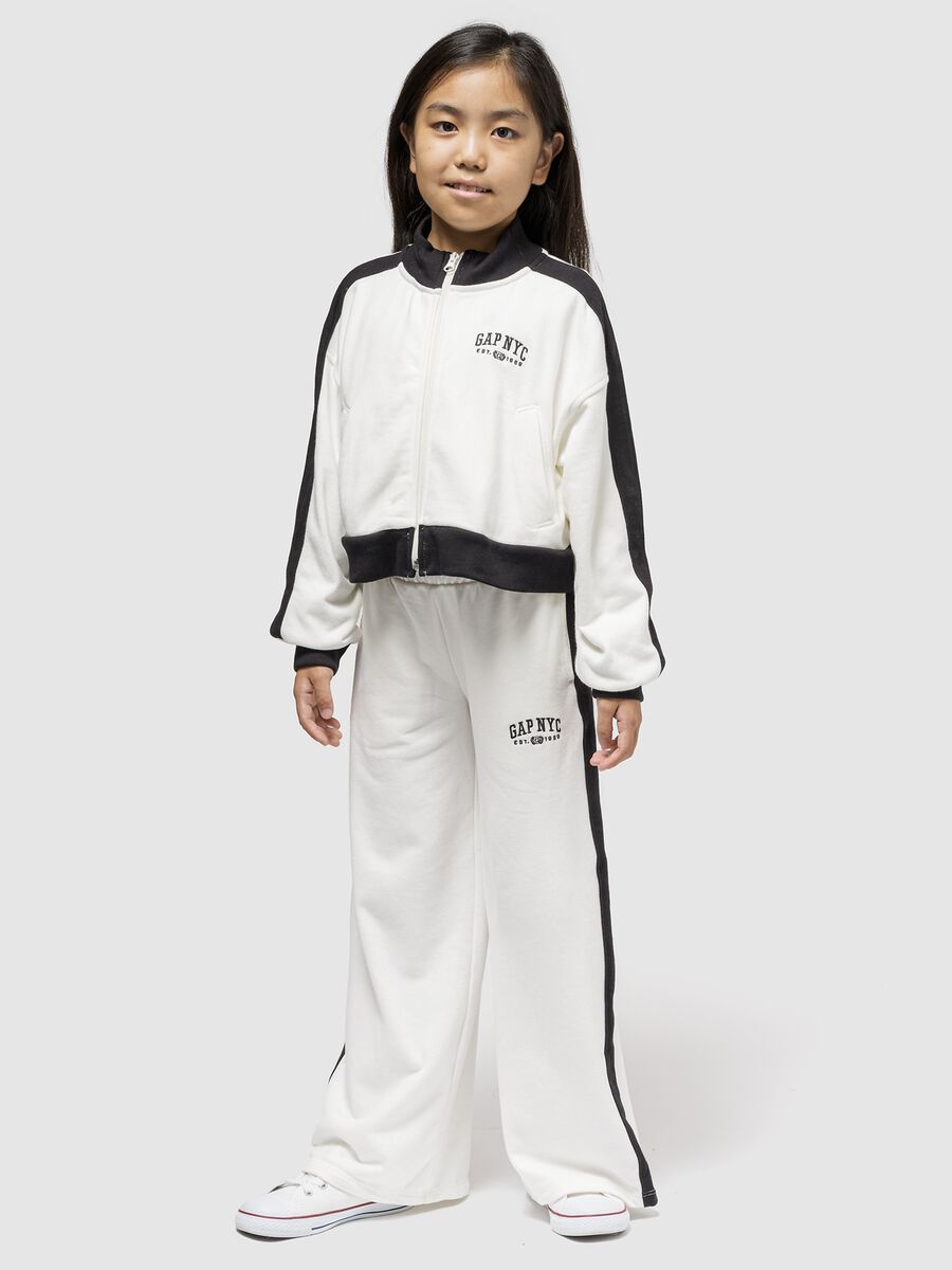 White full-zip cotton sweatshirt_1