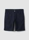 Blue pure cotton regular-fit shorts_4