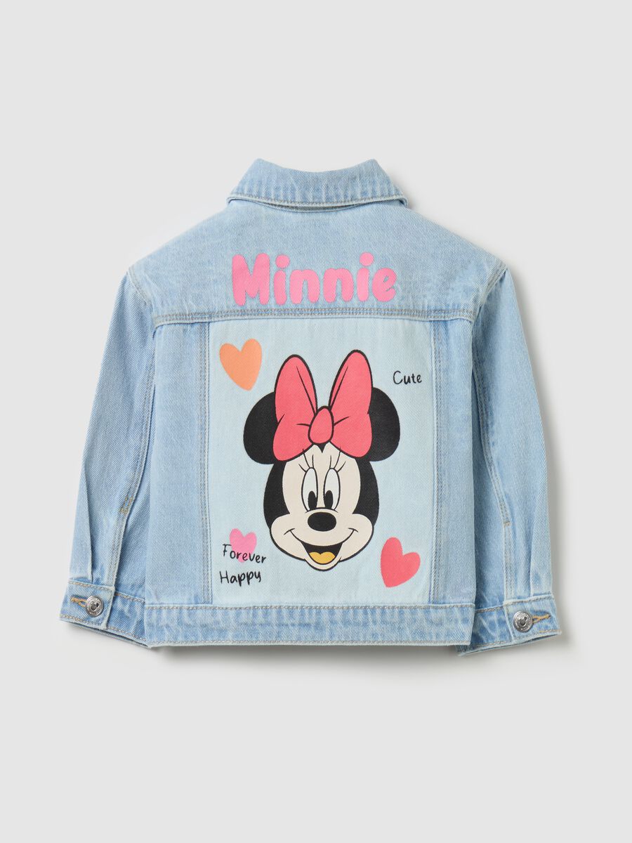 Denim jacket with Minnie Mouse print_1