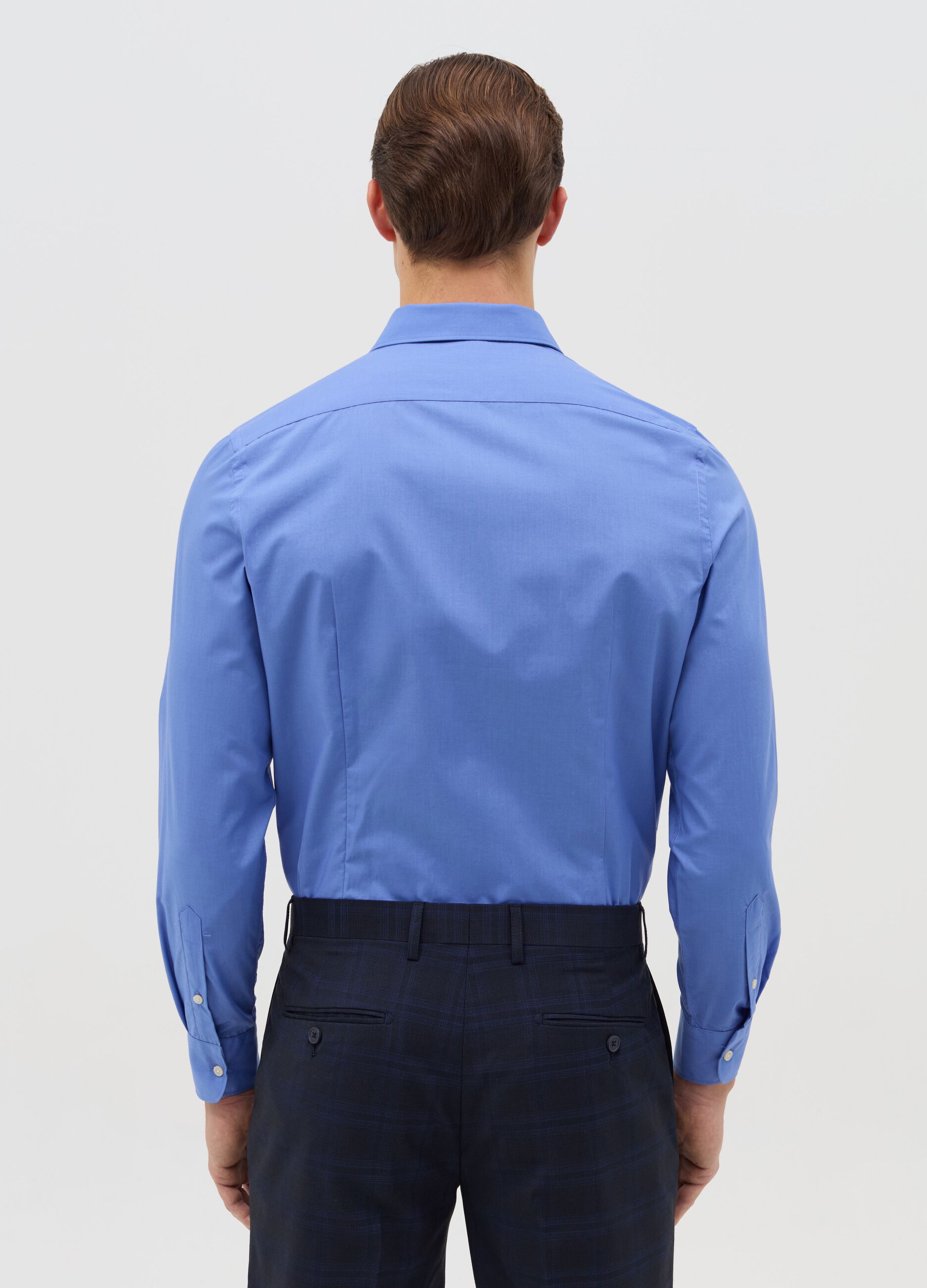 Camicia slim fit easy iron tinta unita