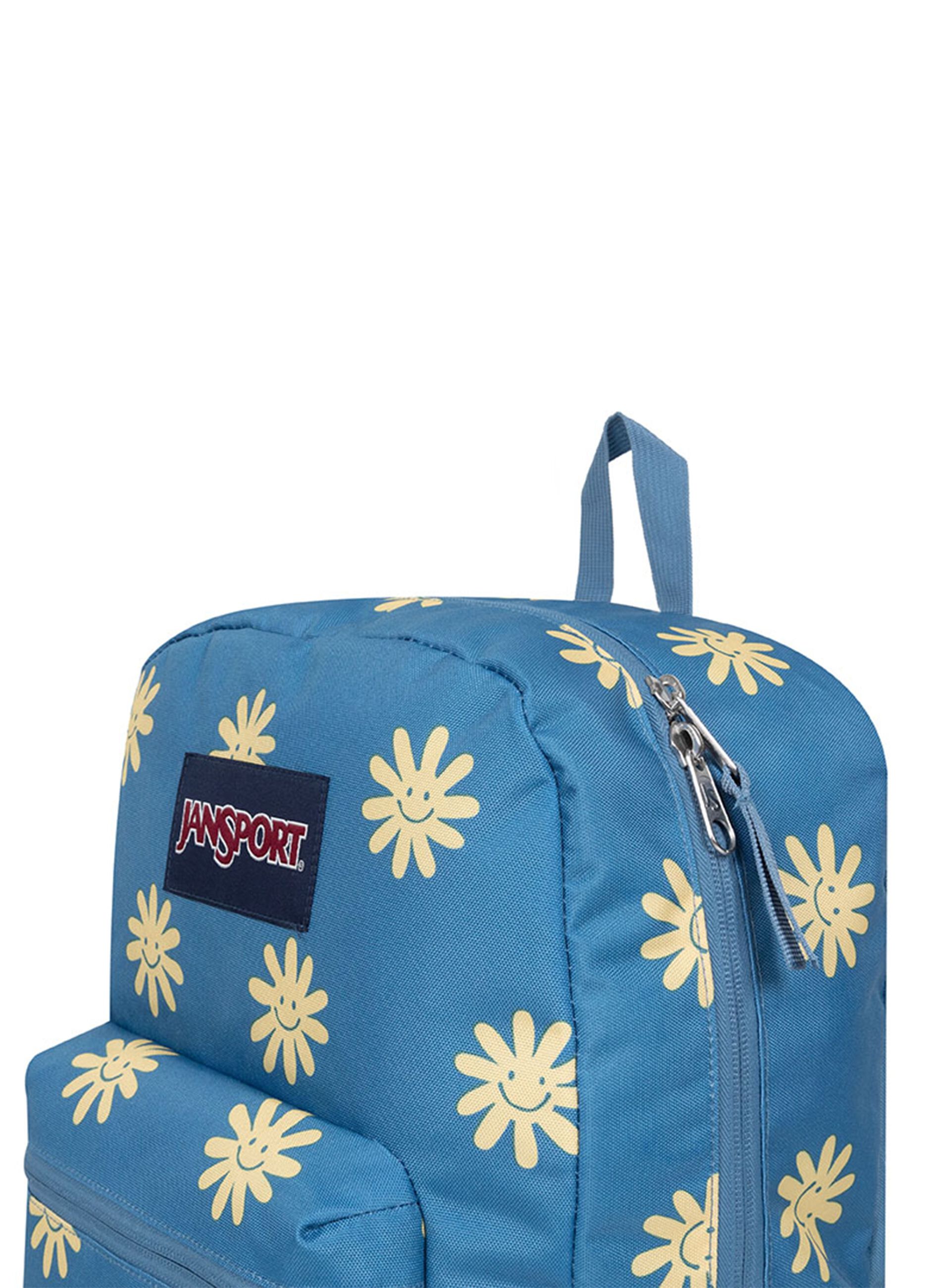 Backpack with daisies pattern