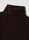 Brown stretch-wool turtleneck dress, regular fit_1