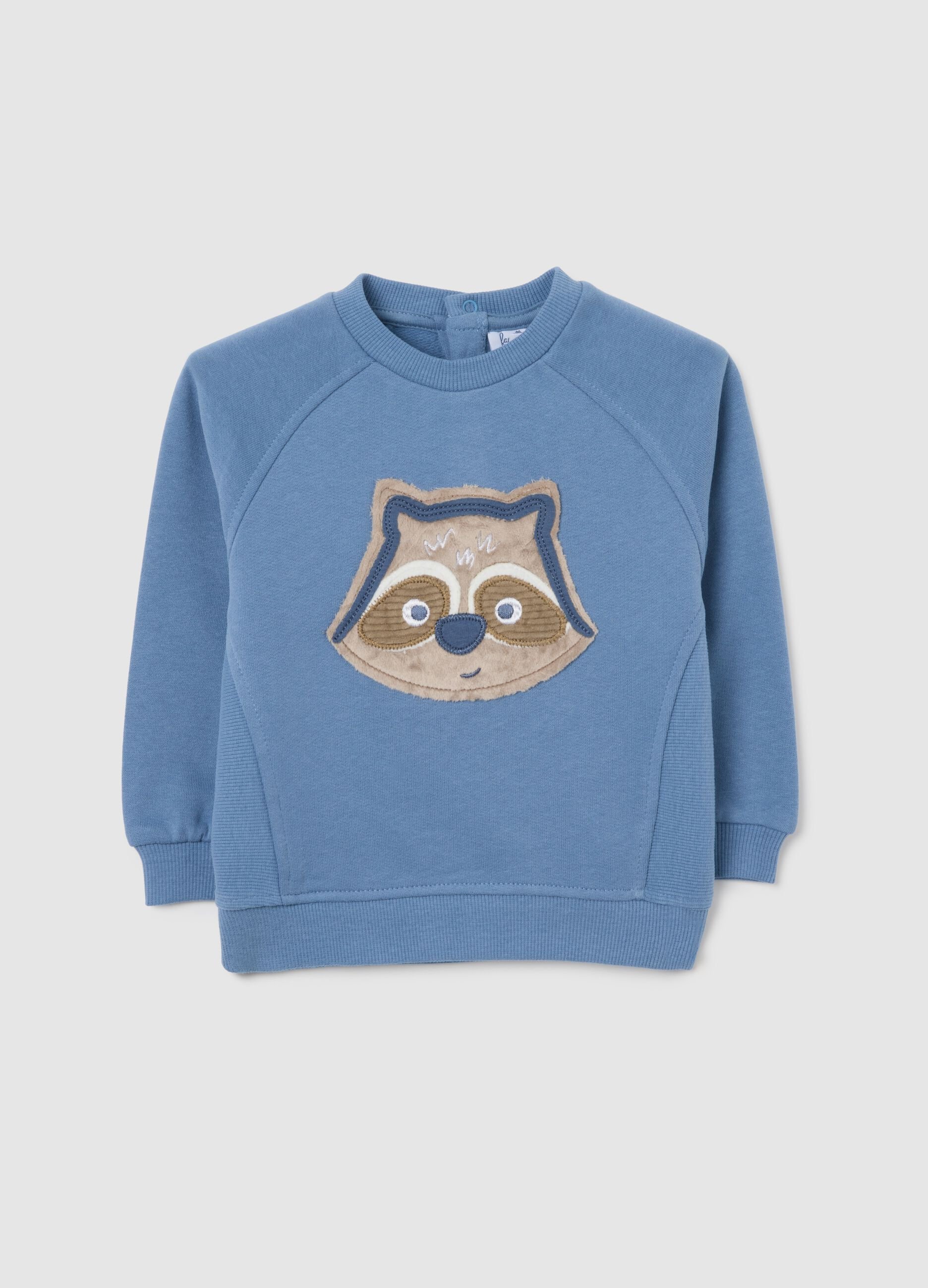 Blue embroidered children's sweatshirt