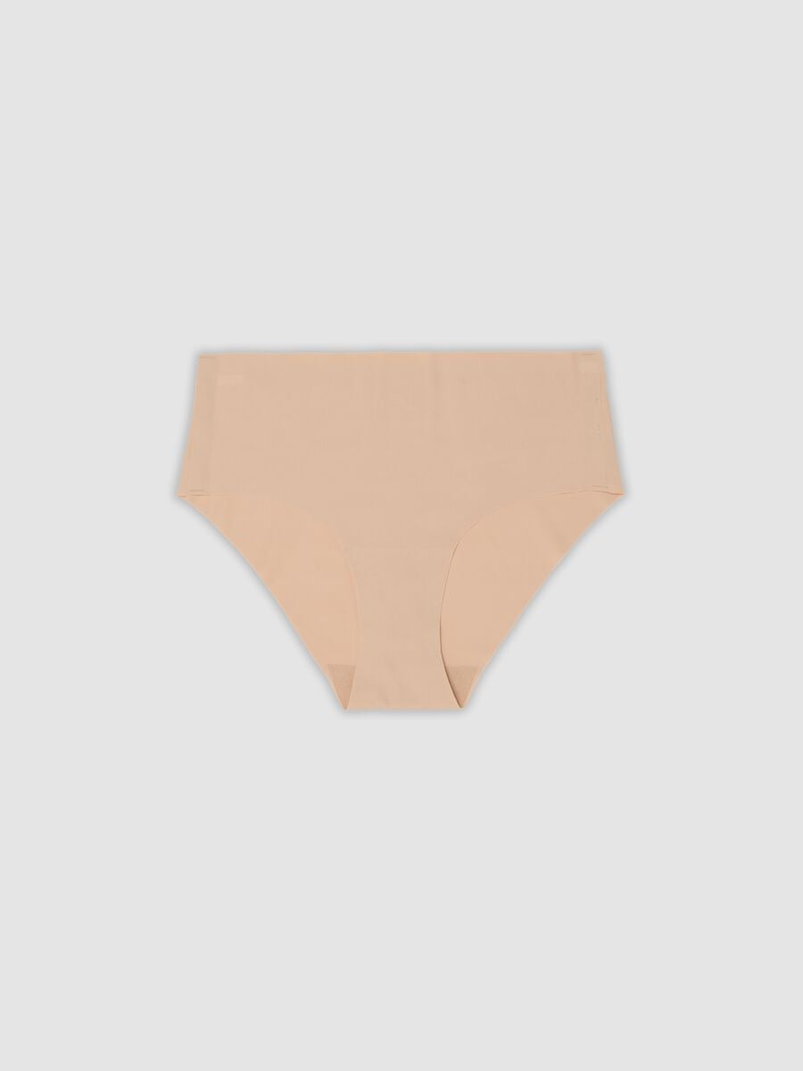 Culotte in tessuto elasticizzato beige_4