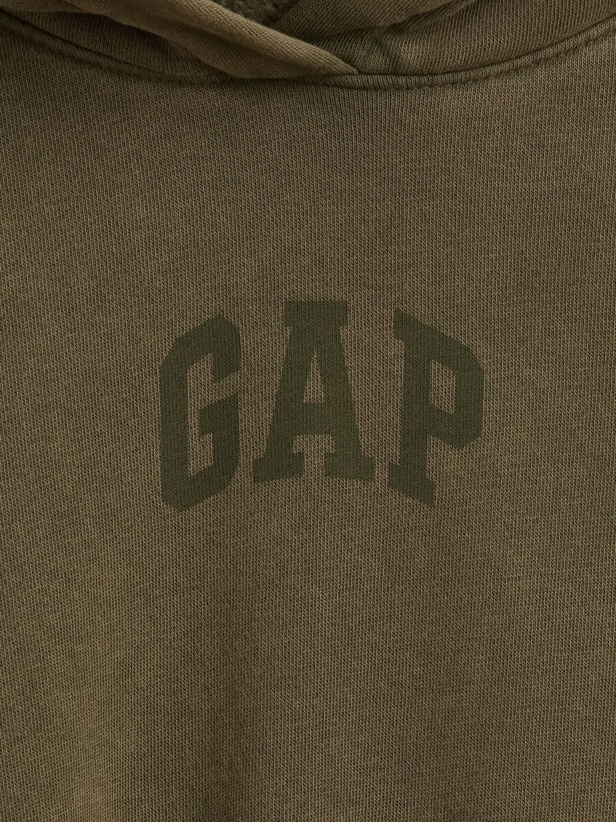 Felpa verde con cappuccio Gap in misto cotone_5
